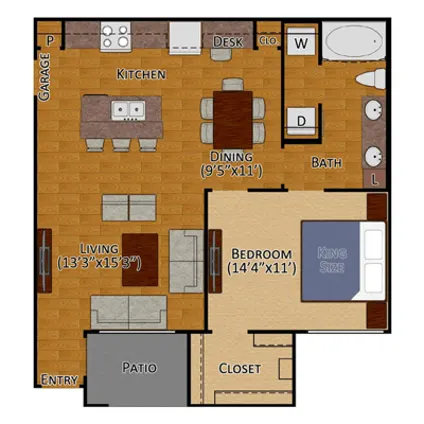 Parklane Cypress Houston Apartments FloorPlan 6