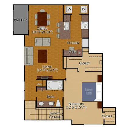 Parklane Cypress Houston Apartments FloorPlan 7