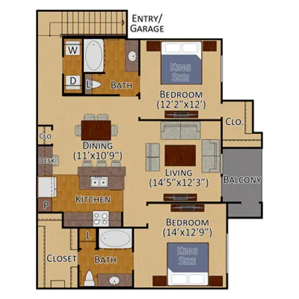 Parklane Cypress Houston Apartments FloorPlan 8