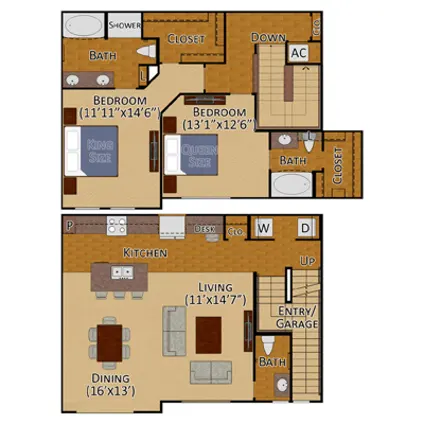 Parklane Cypress Houston Apartments FloorPlan 9