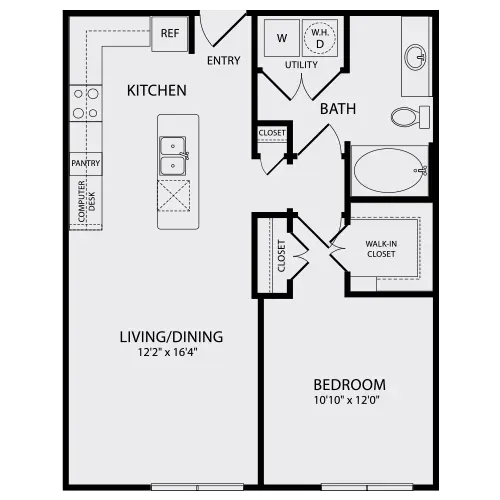 Pearl Midtown Houston Apartments FloorPlan 19