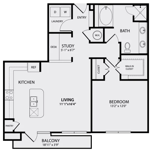 Pearl Midtown Houston Apartments FloorPlan 24