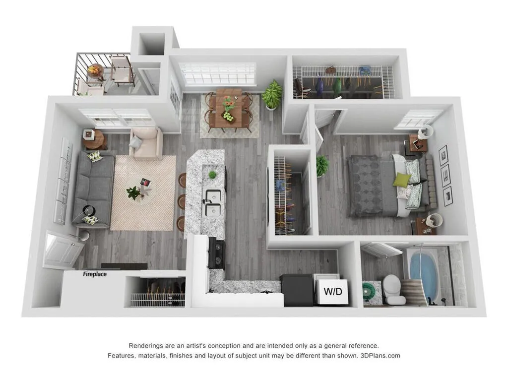 Pine Lake Village Houston Apartments FloorPlan 1