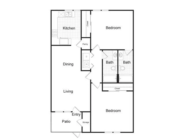 Pines of Woodforest Houston Apartmens FloorPlan 6