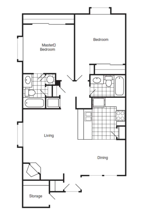 Pineview Terrace Apartments Floor plan 1