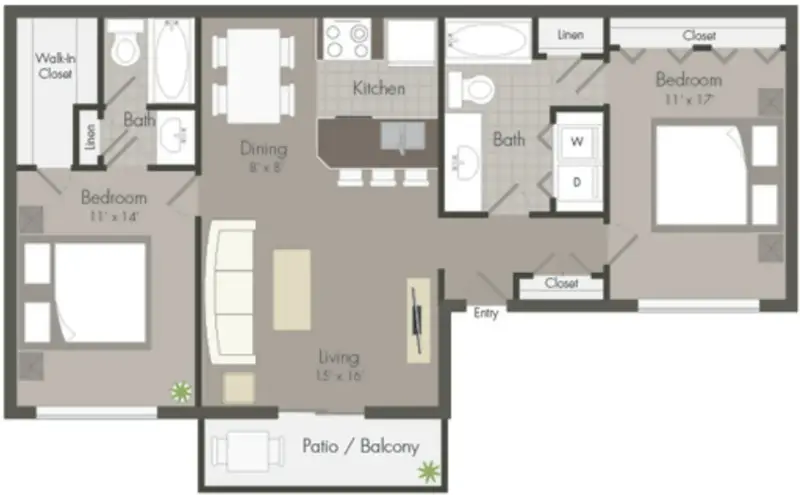 Rayfords Edge houston apartment floorplan 4