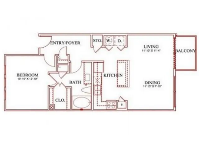 Residences at Pearland Town Center Floor Plan 3
