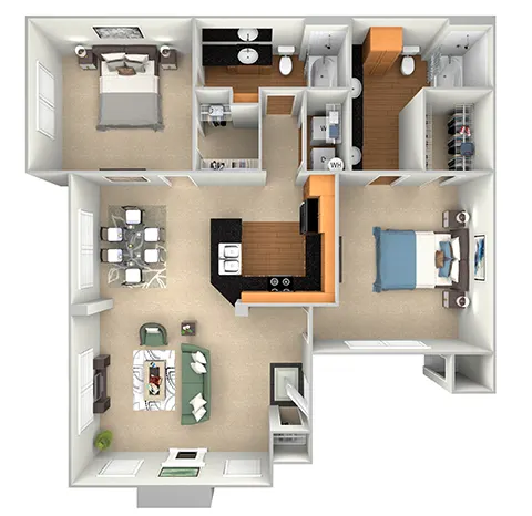 Retreat at Cinco Ranch Houston Apartments FloorPlan 6