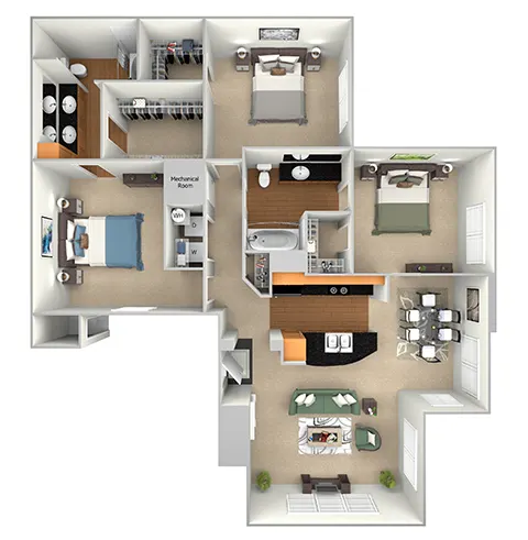 Retreat at Cinco Ranch Houston Apartments FloorPlan 8