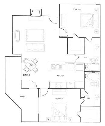 Riverwalk Apartment Floor Plan 3