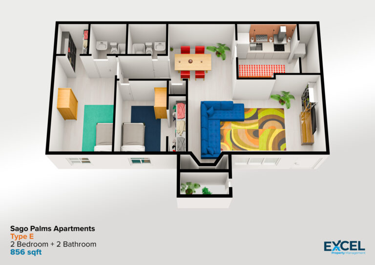 Sago Palms Rise apartments Houston Floor plan 5