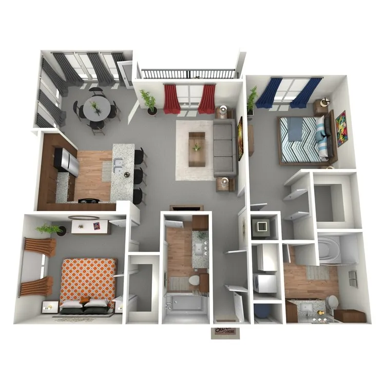 San Antigua Houston Apartments FloorPlan 6