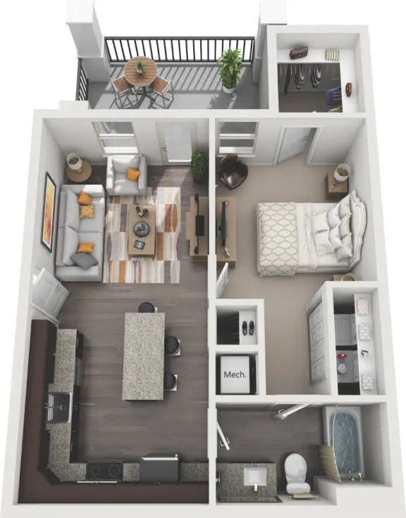 Sanctuary at Jacobs Reserve houston apartments floorplan 1