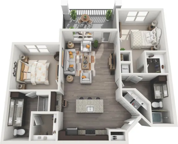 Sanctuary at Jacobs Reserve houston apartments floorplan 6