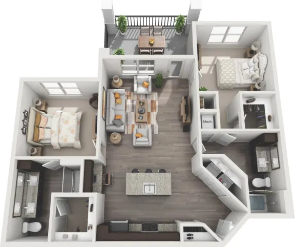 Sanctuary at Jacobs Reserve houston apartments floorplan 7