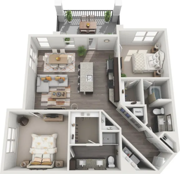 Sanctuary at Jacobs Reserve houston apartments floorplan 9