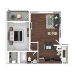 Seagrove Houston Apartment FloorPlan 1