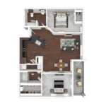 Seagrove Houston Apartment FloorPlan 6