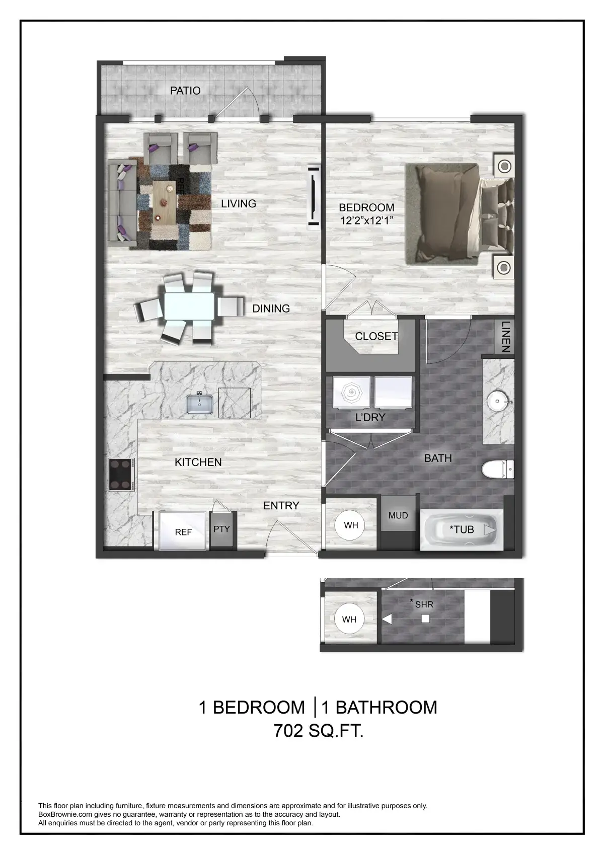 Sinclair houston apartment floorplan 1