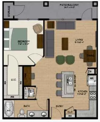 SkyView Apartments Floor Plan 2