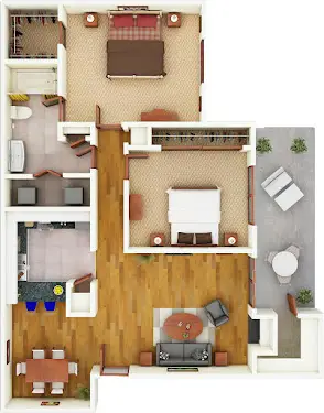 Teakwood at Seabrook houston apartment floorplan 6
