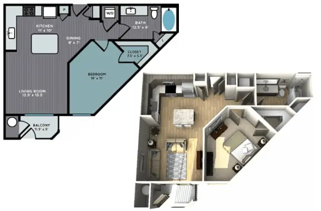 The Abbey at Northpoint Houston Rise Apartments FloorPlan 4