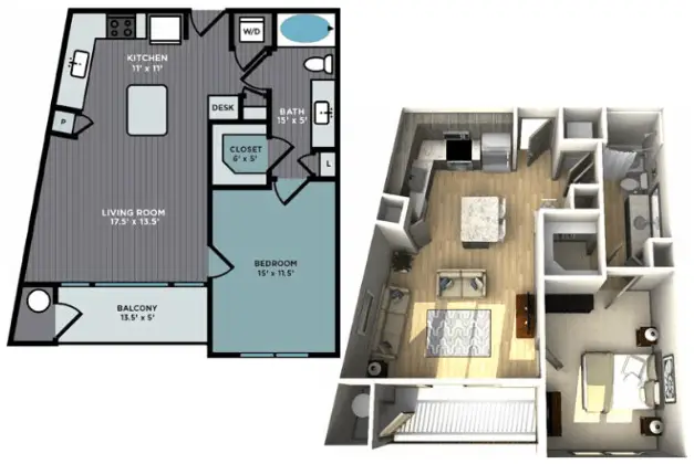 The Abbey at Northpoint Houston Rise Apartments FloorPlan 5