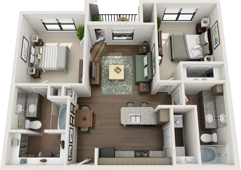 The Apex Apartments Houston FloorPlan 2