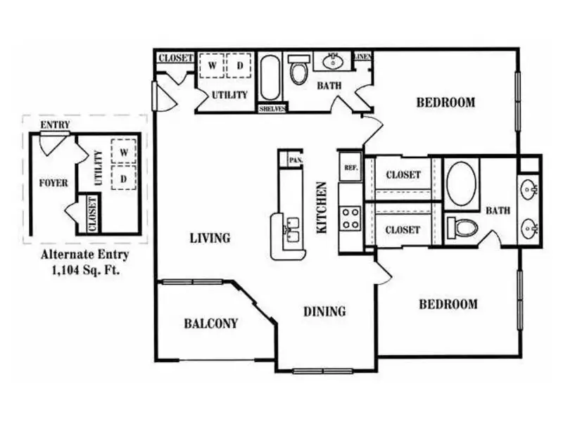The Boulevard Houston Apartment floorplan 2