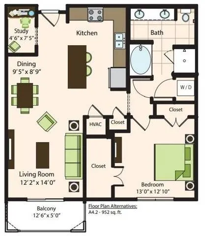 The Caroline Houston Apartments Floor Plan 3