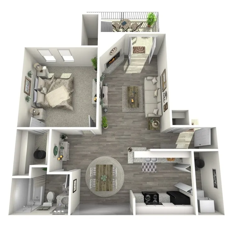 The Cottages of Cypresswood Houston Apartments FloorPlan 1
