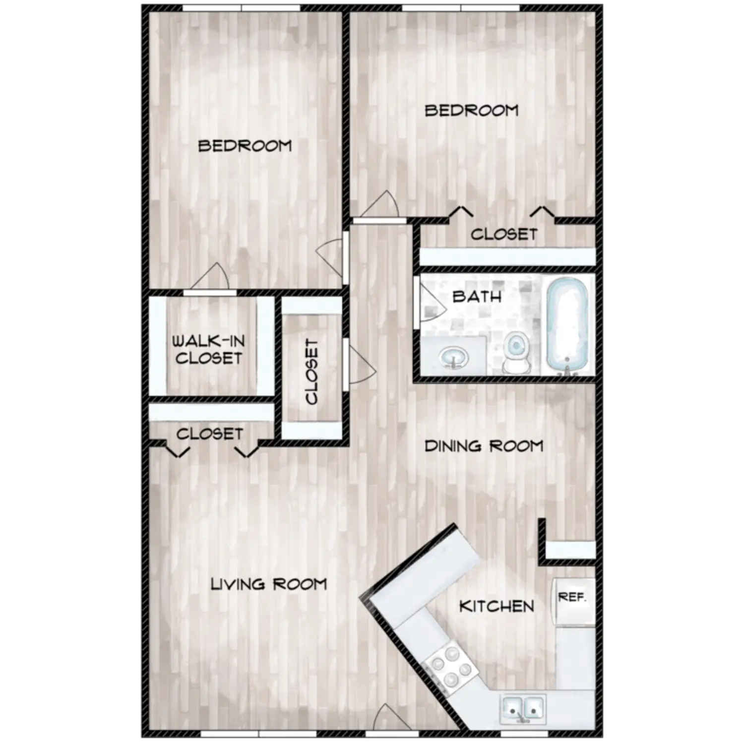 The Court at Oak Forest Floor Plan 3