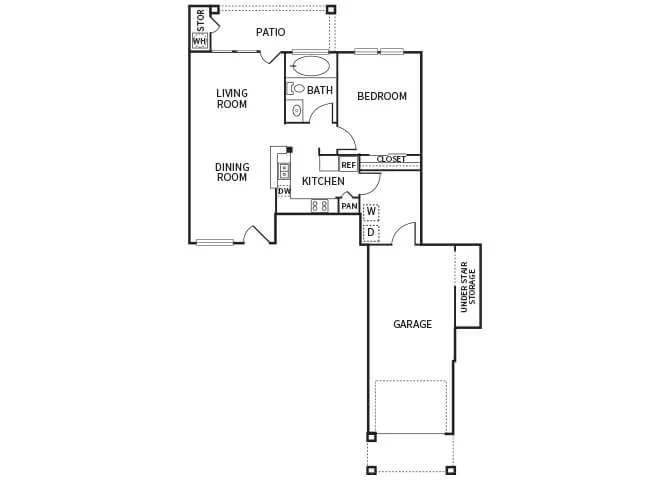 The Dominion Apartments houston apartment floorplan 1