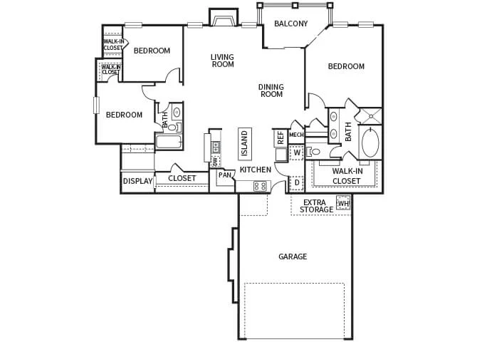 The Dominion Apartments houston apartment floorplan 13