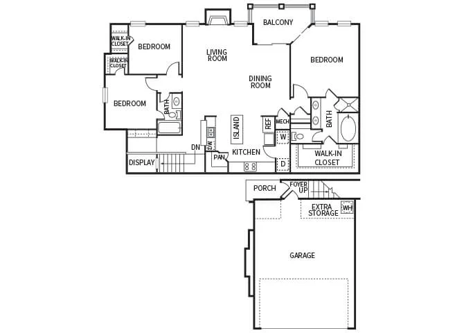 The Dominion Apartments houston apartment floorplan 14