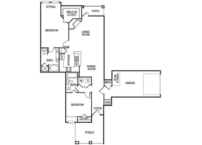 The Dominion Apartments houston apartment floorplan 9