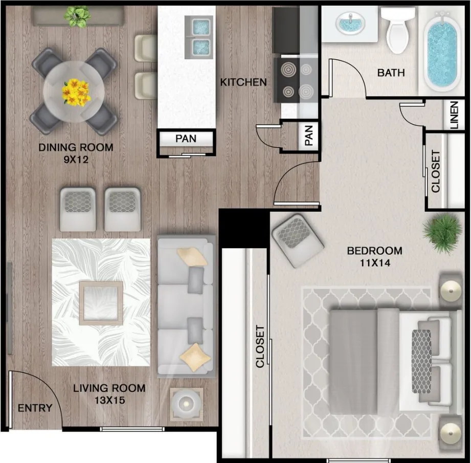 The Estates at Avenstar Houston Apartments FloorPlan 1