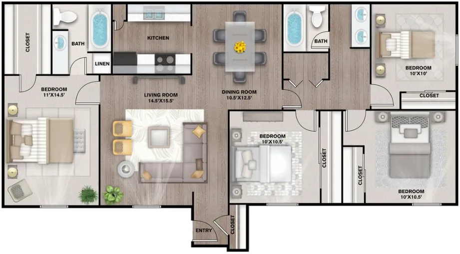 The Estates at Avenstar Houston Apartments FloorPlan 6