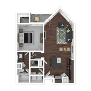 The Fitz Apartment Floor Plan 3