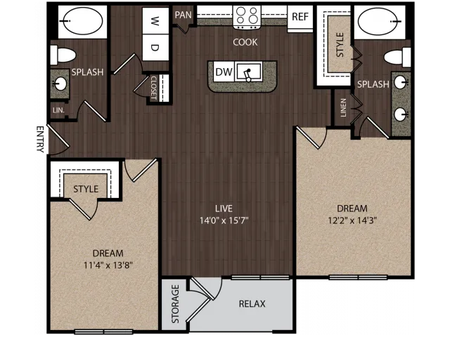 The Grayson Houston Apartments FloorPlan 9