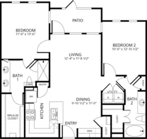 The Hamilton Houston Apartments FloorPlan 3
