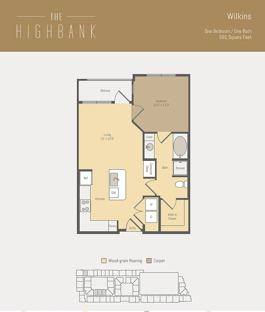 The Highbank Houston Apartments FloorPlan 10