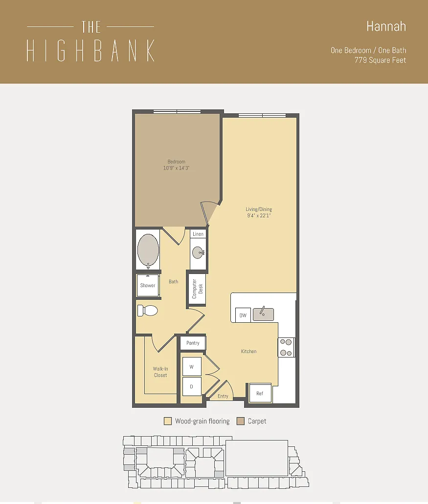 The Highbank Houston Apartments FloorPlan 12