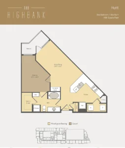 The Highbank Houston Apartments FloorPlan 13