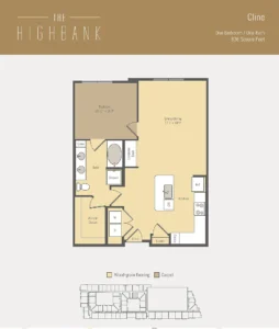 The Highbank Houston Apartments FloorPlan 15
