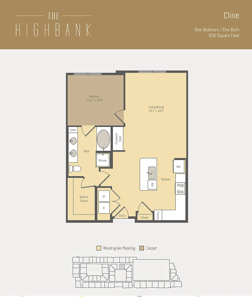 The Highbank Houston Apartments FloorPlan 15