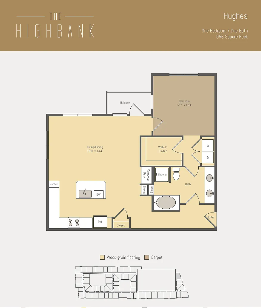 The Highbank Houston Apartments FloorPlan 17