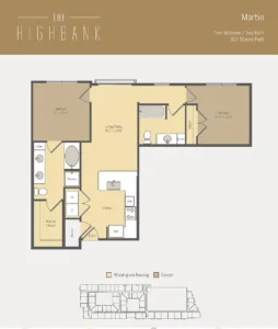 The Highbank Houston Apartments FloorPlan 18
