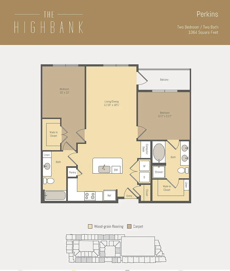 The Highbank Houston Apartments FloorPlan 21