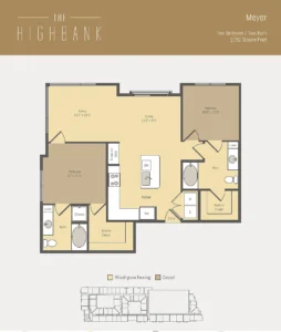 The Highbank Houston Apartments FloorPlan 26